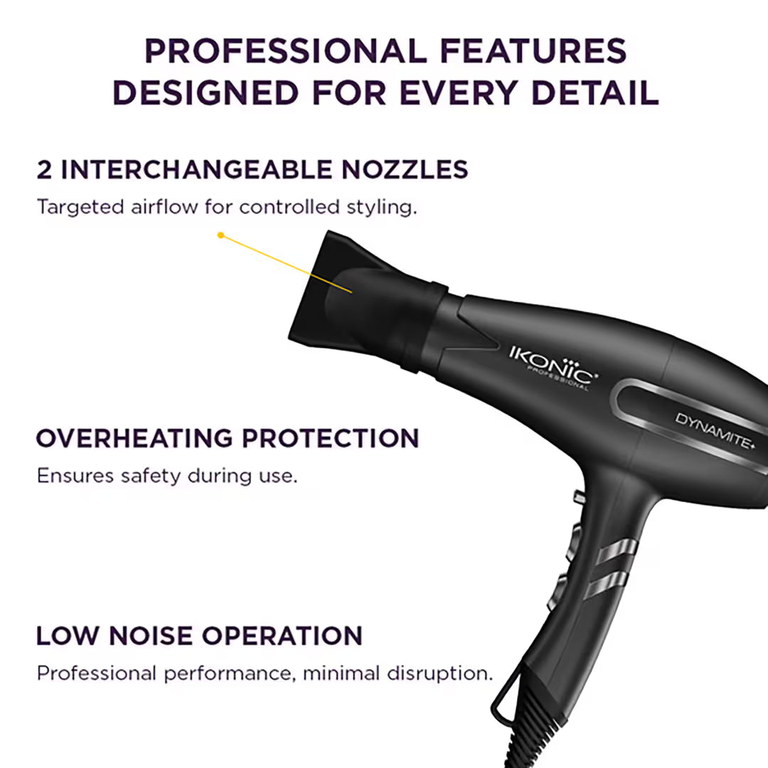 Ikonic Dynamite+ Hair Dryer Black colour