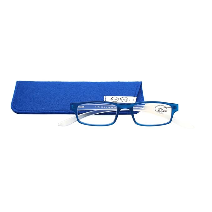 ESPERTO READERS Necky Reading Glasses - Blue Cut Lens With Antireflection & Ultra Light Weight For Men & Women +1.00 to +3.00 Power