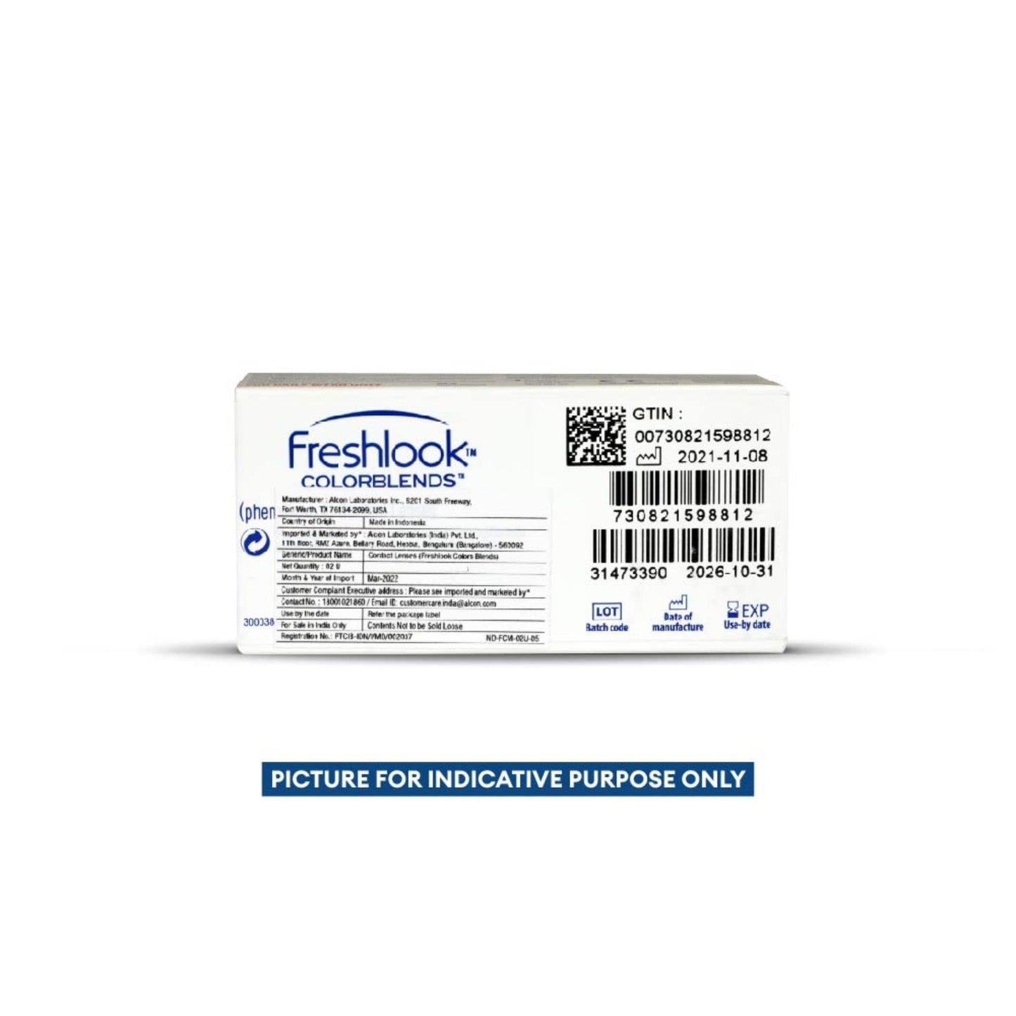 Freshlook Colorblends - Monthly Color Contact Lenses (Sterling Gray, Pack of 2) | From Alcon