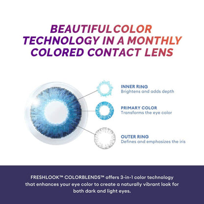 Freshlook Colorblends - Monthly Color Contact Lenses (Sterling Gray, Pack of 2) | From Alcon