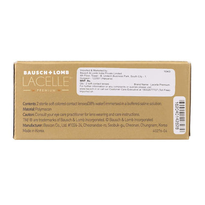 Bausch & Lomb Lacelle Premium Brown Monthly Disposable Contact Lens Zero Power (2 Lens Pack)