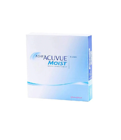 ACUVUE 1-DAY MOIST - Daily Disposable Contact lenses (Clear, Pack of 90 Lenses) | From Johnson&Johnson