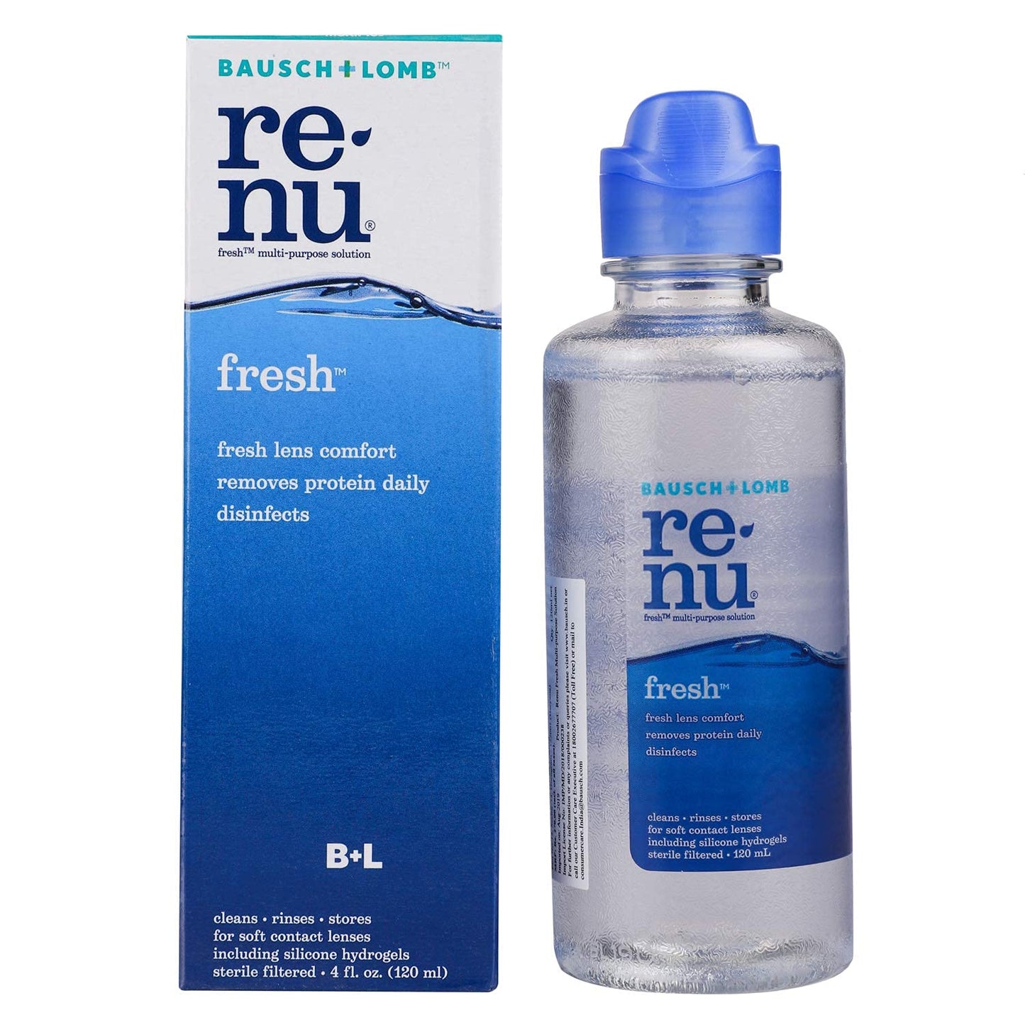 Bausch & Lomb Renu Fresh Multi-Purpose 120ml Contact Lens Solution (Pack of 1)