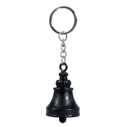 OTTAVO Guardian Bell Keychain, Premium Mat Black, Tibetan Style, 5 cm Height, Good Luck Charm(Premium Mat Black)