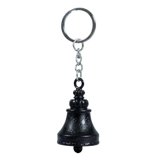 OTTAVO Guardian Bell Keychain, Premium Mat Black, Tibetan Style, 5 cm Height, Good Luck Charm(Premium Mat Black)