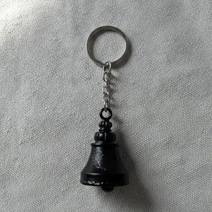 OTTAVO Guardian Bell Keychain, Premium Mat Black, Tibetan Style, 5 cm Height, Good Luck Charm(Premium Mat Black)