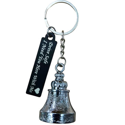 OTTAVO Guardian Bell Keychain, Shine Crom with Drive safe, Tibetan Style, 5 cm Height, Good Luck Charm(Shine Crom with Drive Safe)