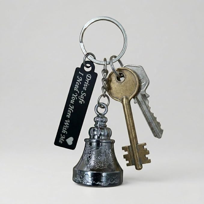 OTTAVO Guardian Bell Keychain, Shine Crom with Drive safe, Tibetan Style, 5 cm Height, Good Luck Charm(Shine Crom with Drive Safe)