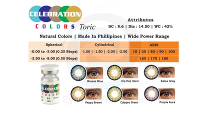 Celebration Yearly Color Toric (1 Lens Per Bottle)