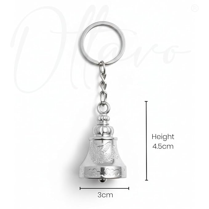 OTTAVO Guardian Bell Keychain, Shine Crom, Tibetan Style, 5 cm Height, Good Luck Charm(Shine Crom)