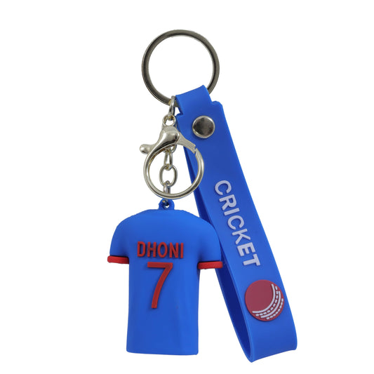 Ottavo Cute Cartoon 3D Silicone High -Quality PVC Material Keychain, Suitable for Boys and Girls(Cricketer Dhoni)