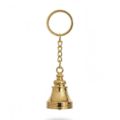 OTTAVO Guardian Bell Keychain, Shine Gold, Tibetan Style, 5 cm Height, Good Luck Charm(Shine Gold)