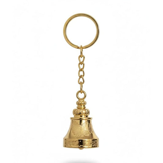 OTTAVO Guardian Bell Keychain, Shine Gold, Tibetan Style, 5 cm Height, Good Luck Charm(Shine Gold)