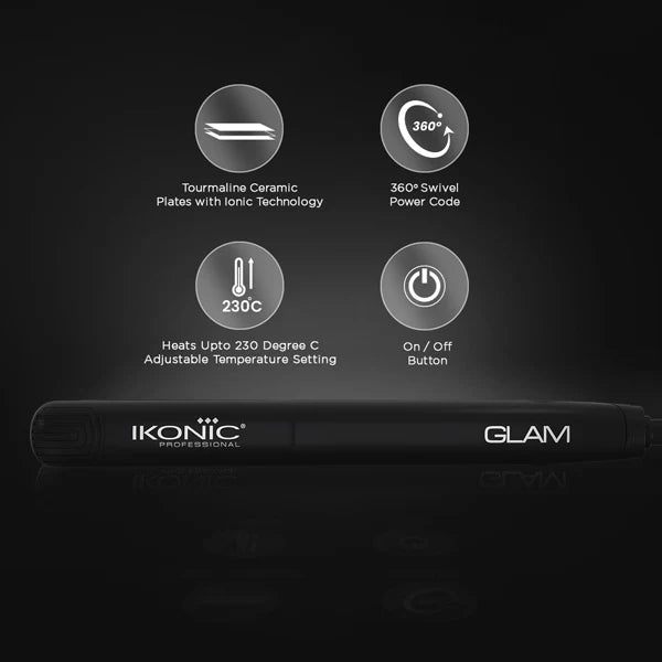 Ikonic Hair Straightener - Glam Black