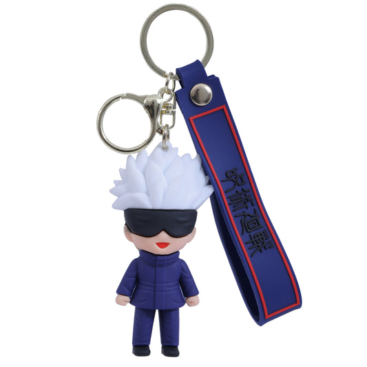 Ottavo Cute Cartoon 3D Silicone High -Quality PVC Material Keychain, Suitable for Boys and Girls(gojo-1))