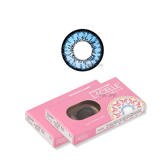 Bausch & lomb lacelle circle color contact lenses (2 lenses/box) - Blue