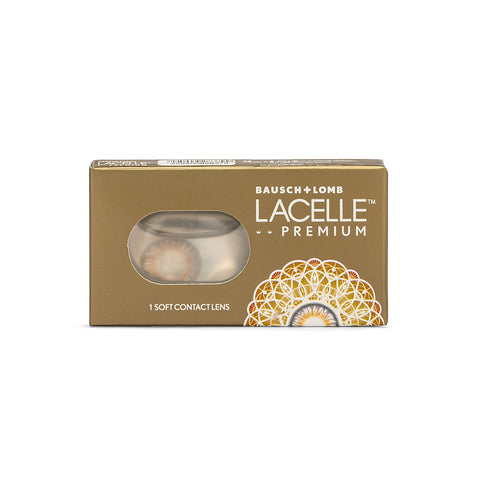 Bausch & Lomb Lacelle Premium Brown Monthly Disposable Contact Lens 2 Pices(1 Lens Left Eye + 1Lens Right Eye)