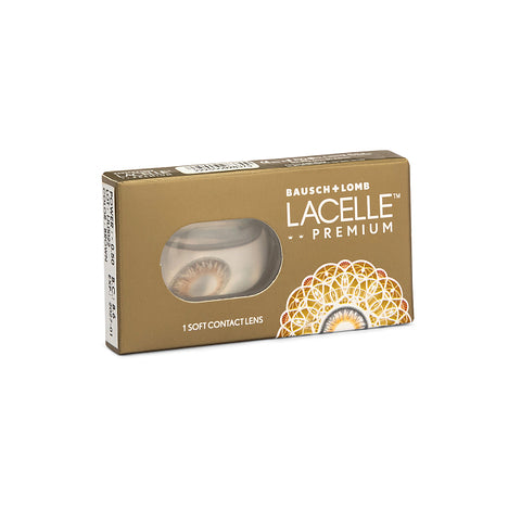 Bausch & Lomb Lacelle Premium Hazel Monthly Disposable Contact Lens 2 Pices(1 Lens Left Eye + 1Lens Right Eye)