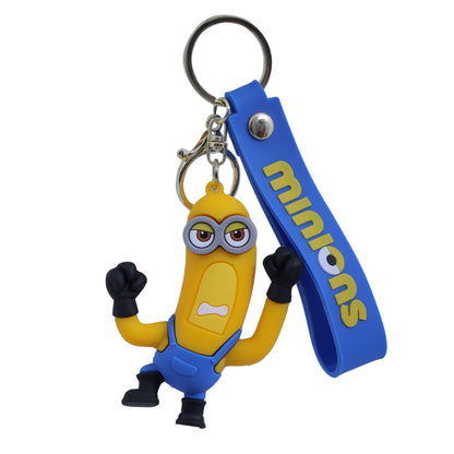 Ottavo Cute Cartoon 3D Silicone High -Quality PVC Material Keychain, Suitable for Boys and Girls(Minions)