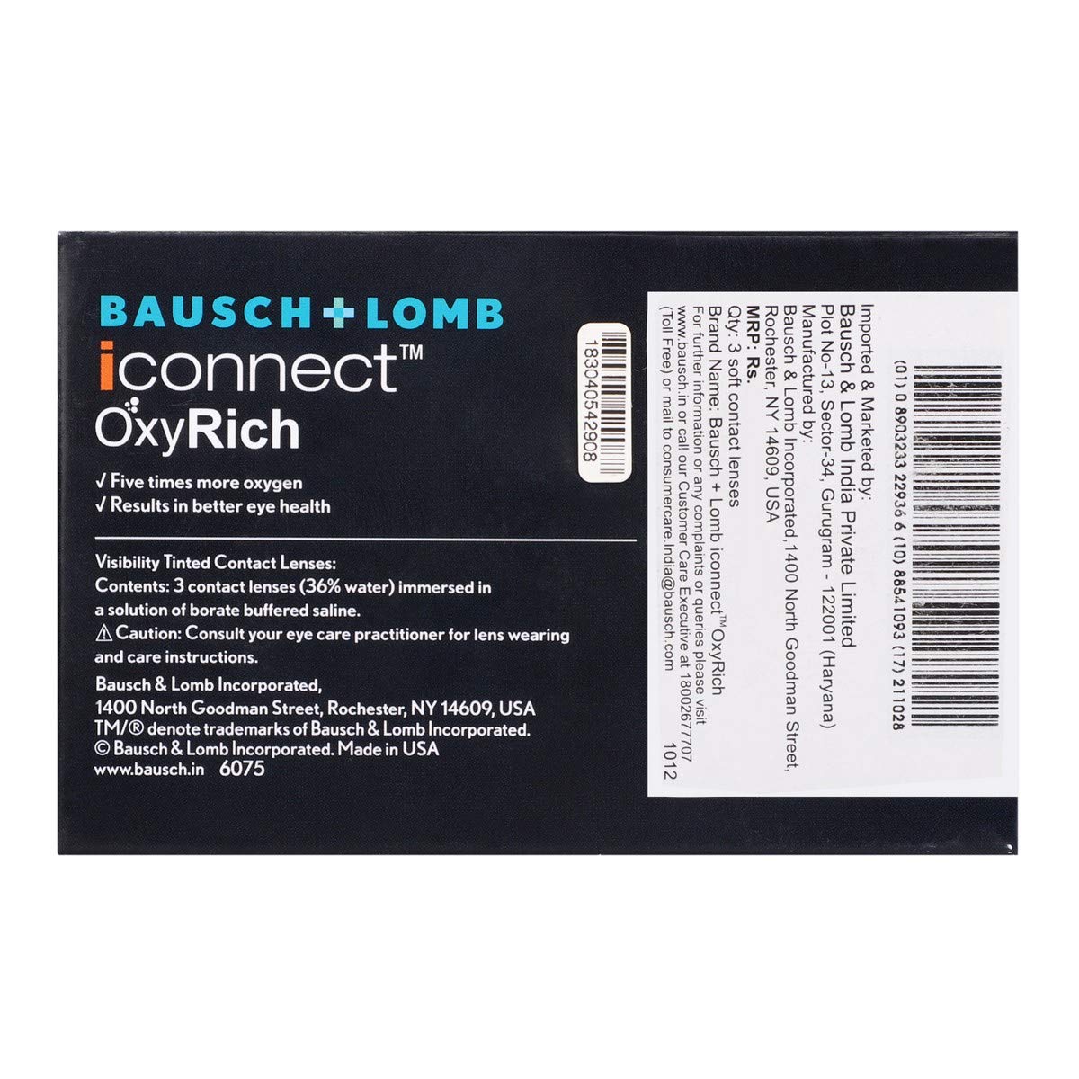 Bausch & Lomb I Connect OxyRich Contact Lense - 3 Pieces Pack