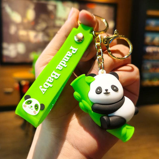 Ottavo Cute Cartoon 3D Silicone High -Quality PVC Material Keychain, Suitable for Boys and Girls(Baby Panda)