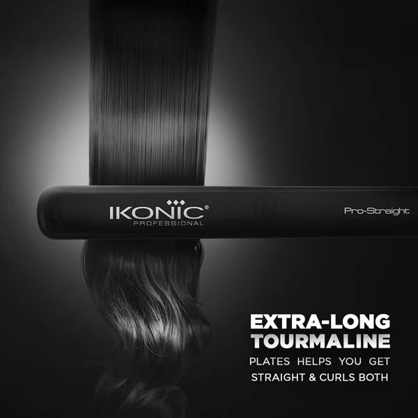 Ikonic Pro Straight Hair Straightener (Black) | By Ikonic