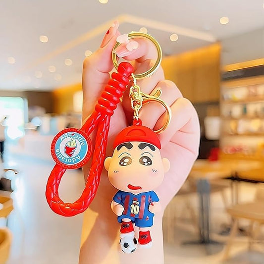 Ottavo Cute Cartoon 3D Silicone High -Quality PVC Material Keychain, Suitable for Boys and Girls(Sinchen with FB 10)