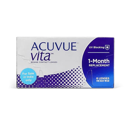 Johnson Johnson Acuvue Vita Monthly Contact Lenses - 6 Lens Box